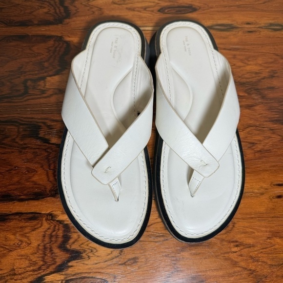 Rag & Bone Cream Sandals - Picture 1 of 16